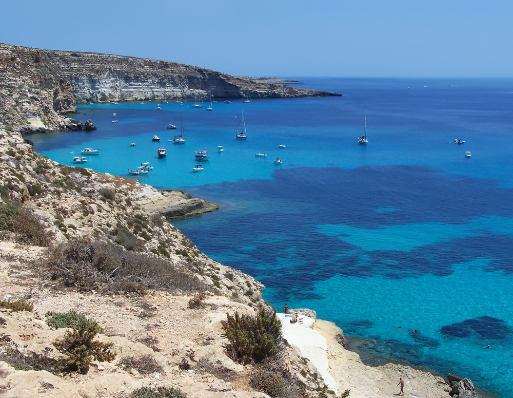 Costa de lamoedusa, sicilia